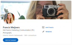 Francis Meijners LinkedIn achtergrondfoto vergroot je zichtbaarheid met Francis